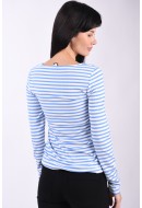 Women Blouse Pieces Pckylie O-Neck Cloud Dancer Stripes Cashmere Blue